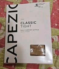 New And Sealed In Box Capezio Classic Fishnet Tight W/ Seam Caramel Large/Xl