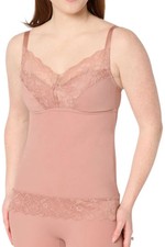 Breezies Women's Soft Support Lace Bra Camisole Rose