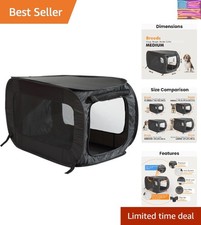 Portable Pop-Up Pet Crate - 36" L x 22" W x 22" H Collapsible Kennel for Travel
