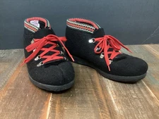 Nye Nesna Lobben Ankle Boots Winter Black Wool Felted Norwegian Norway sz 39/9