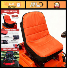 Waterproof Large Tractor Seat Cover 600D - Fits 18" Backrest, Riding Mower Acces