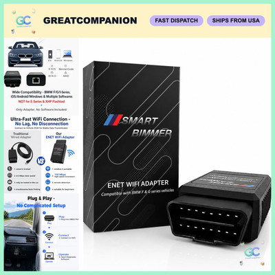 OBD2 WiFi Ethernet Adapter for BMW F-G-I Series - Diagnostic Tool, Fast Connecti