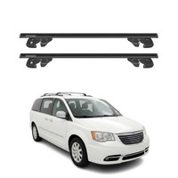 DachträGer GrundtäGer FüR Chrysler Grand Voyager 2008-2015 Alu TÜV Schwarz 2Tlg