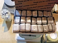 5+ lbs Monotype Lead Ingots for Alloy Adjustment casting bullets. Brinell 26/28