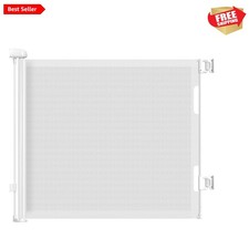 Versatile Auto-Lock Retractable Baby Gate Extending Up to 55" for Pets  Kids