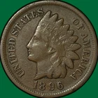 1896 Indian Head Cent Choice Fine F+ Coin #34547