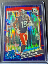 Cedric Tillman 2023 Panini Donruss Optic #224 Rated Rookie - Purple Shock Prizm 