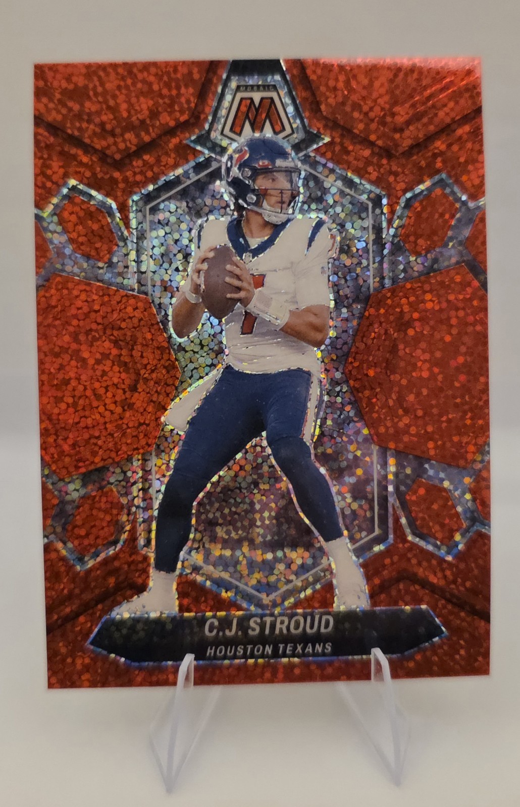 2024 Panini Mosaic C.J. Stroud #85 Red Sparkle