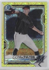 2021 Bowman Chrome Prospects Yellow Mini-Diamond Refractor 7/75 Dax Fulton 1at1
