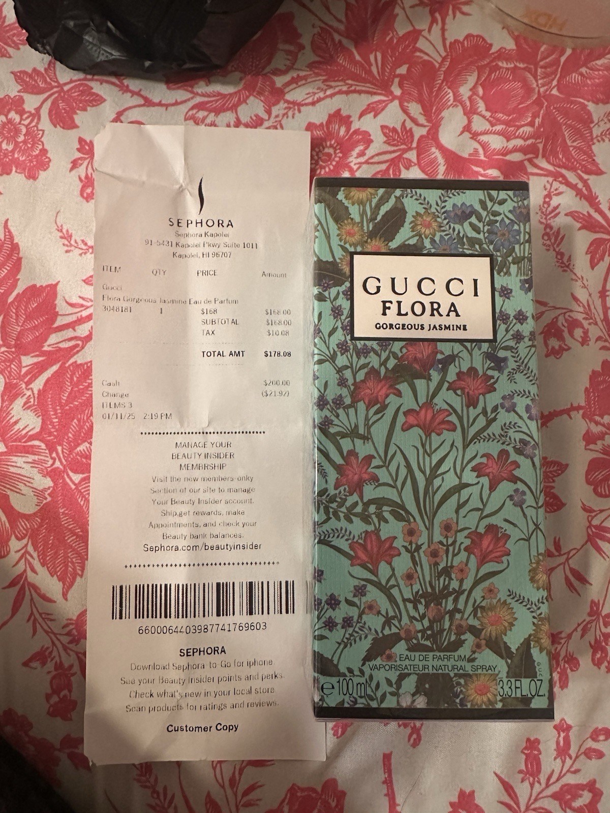 Gucci Flora Gorgeous Jasmine Eau de Parfum Spray 3.3 fl oz Jasmine Scent