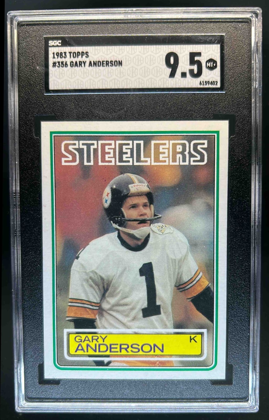 1983 Topps Gary Anderson Rookie RC #356 Steelers SGC 9.5