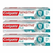 3x Colgate Sensitive Plus Instant Relief from Toothpaste 70g Pro Argin formula