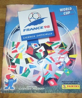Panini WM WC 98 Album ohne Iran Mit Engländern Belgische Version Teilgefüllt