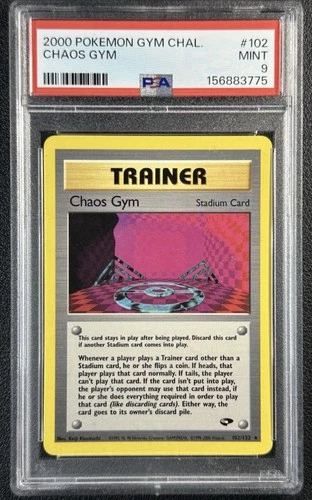 Chaos Gym 102/132 Gym Challenge 2000 PSA 9 Rare Regular English Stadium