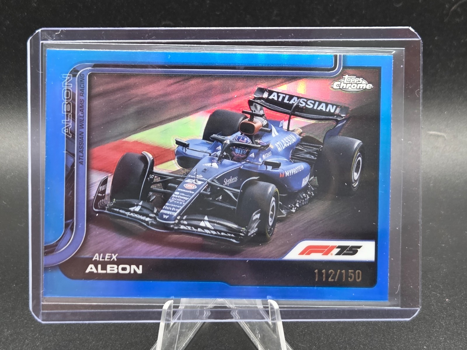 2025 Topps Chrome Formula 1 F1 Alex Albon Blue Refractor 112/150 #89