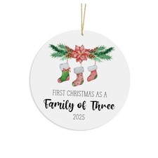 Family of Tree Baby First Christmas Ornament 2025 Baby 1st Christmas Ornament