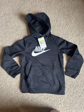 Nike Standard FIT Pullover Sweatshirt Boys Size Small Black CJ7861-011 Hoodie