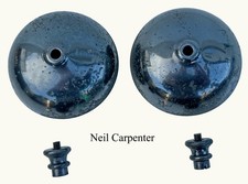 Genuine post 1912 GPO No16 telephone bells and mounting piler with screws.