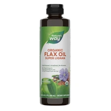 Unrefined Organic Flax Oil Lignan - Rich Source of Omega Fatty Acids - 16 Oz