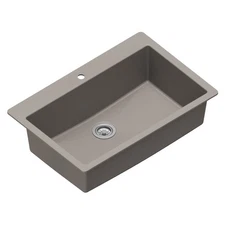 Karran USA QT-825 Quartz Top Mount Sinks 15-3/4" Drop In Single - Concrete