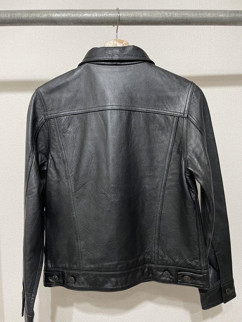 Authentic Levi's black leather jacket cowhide 3rd… - image 14