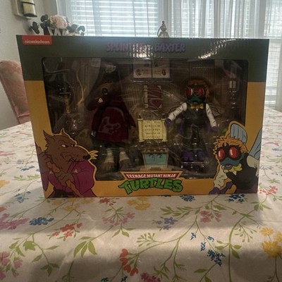Nickelodeon NECA TMNT Splinter vs Baxtor cartoon SET MINT 