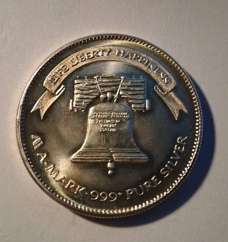 1985 1 oz A-Mark Mint Liberty Eagle .999 Silver Coin Round BU