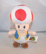 2021 Nintendo Super Mario Bros 8" Red Toad Mushroom Plush - Pre-Owned