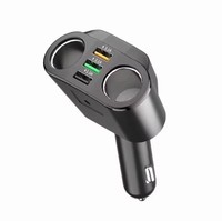 12V 24V Schneller 2-Wege-ZigarettenanzüNder-Splitter + 3X Usb-SchnellladegeräT