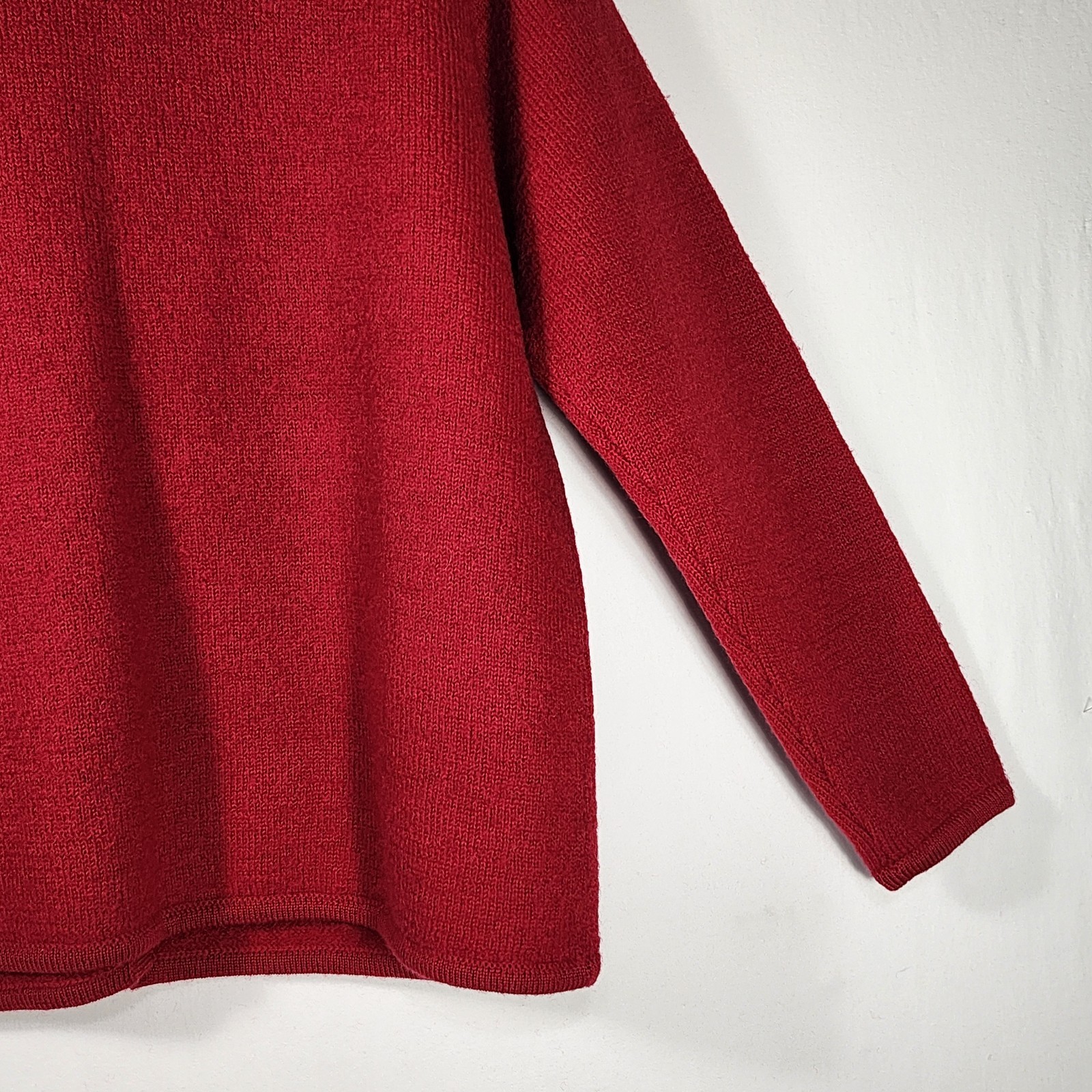 Talbots Wool Jacket Holiday Red Toggle Button Sz … - image 9