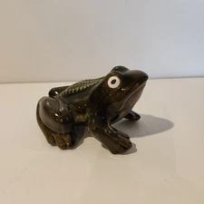 Ceramic Green Frog MCM Midcentury Modern Decor