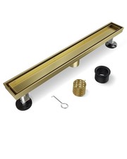 HTOH Gold Shower Drain, 36 Inch Linear Shower Drain with Removable Tile Inser...