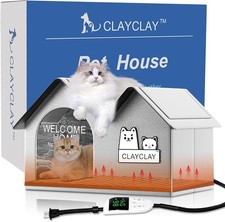 Heated Cat House Outside Pets in Winter  Winter Shelter Indoor Outdoor