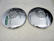 2x Vintage Oem Volkswagen Vw 10 Wheel Hub Caps