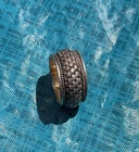 Vintage 925 Sterling Silver Basket Weave Pattern Ring Size 6