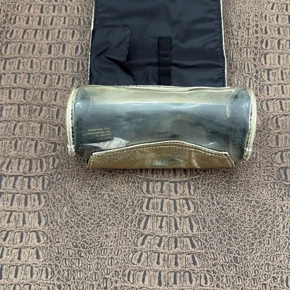 Tarte Gold свернутый макияж щетка держатель путешествий косметический органайзер с прозрачный мешок - Изображение 4 из 4