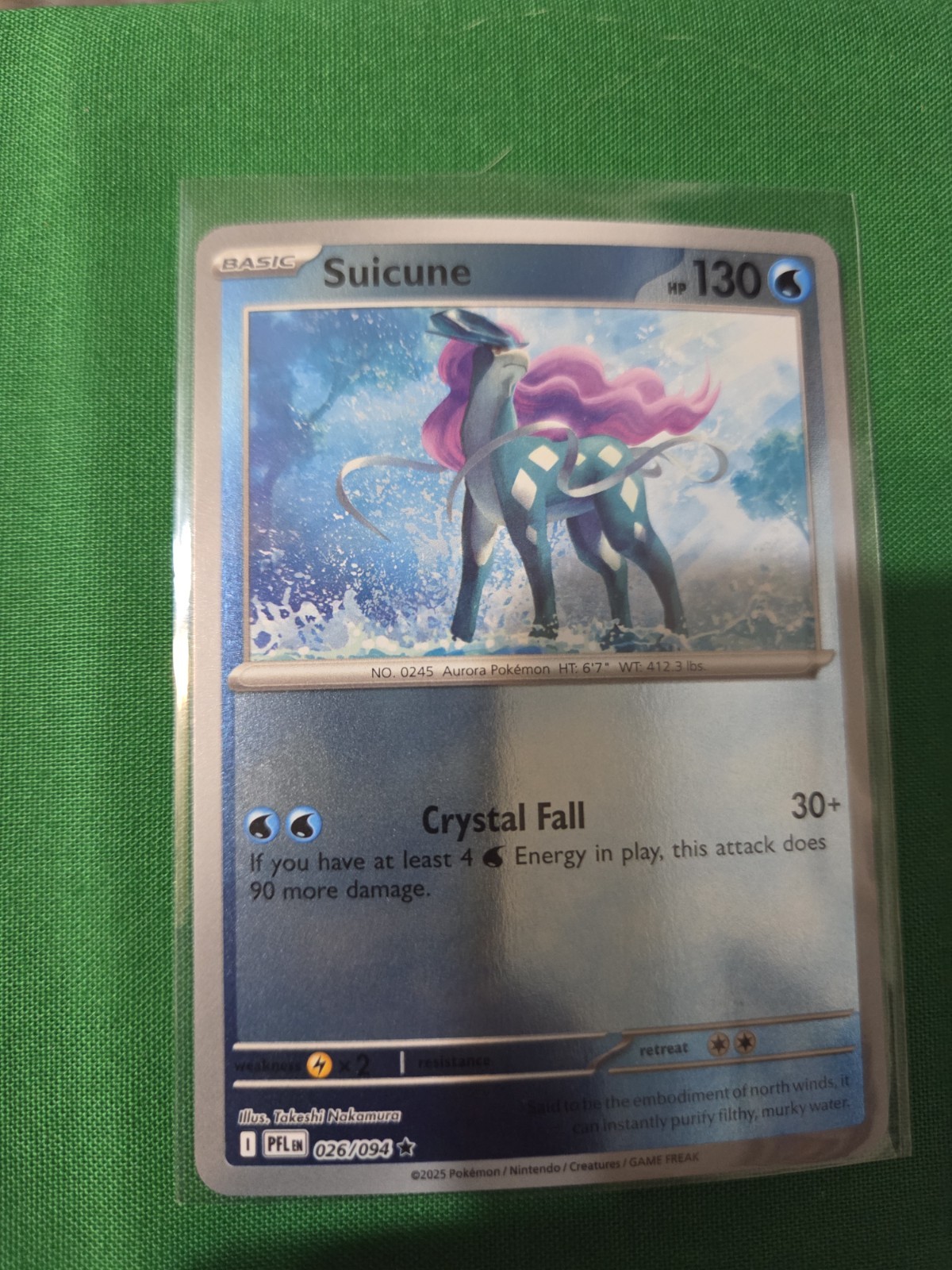 Suicune 26/94 - Reverse Holo - Pokemon Phantasmal Flames - NM