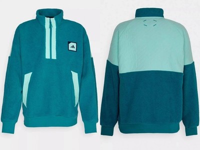 Adidas Golf mens $170 AdiCross Padded Fleece 1/4 zip Jacket Fusion Blue 2X-Large