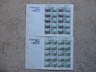 GUERNSEY 1983 EUROPA  PAIR OF FIRST DAY COVERS WITH ENTIRE SHEETLETS OF 20 STAMP