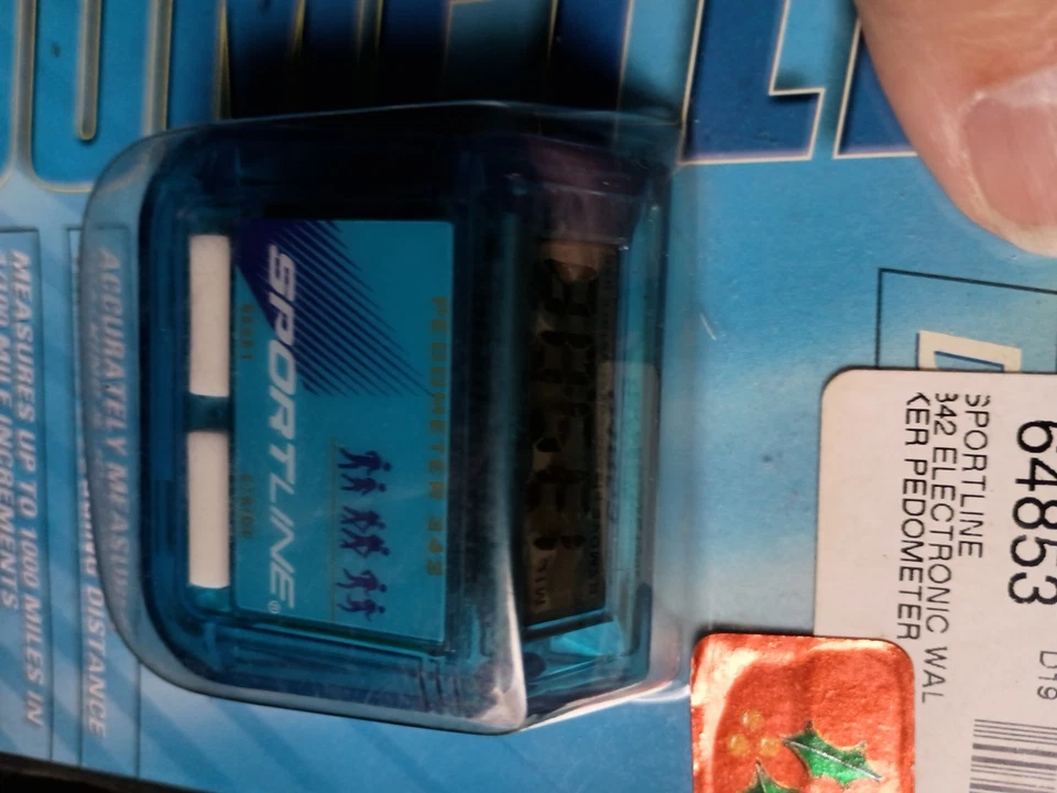 Sportline Electronic Pedometer 342 Measures Distance Large Display Belt Clip - Image 2 of 4