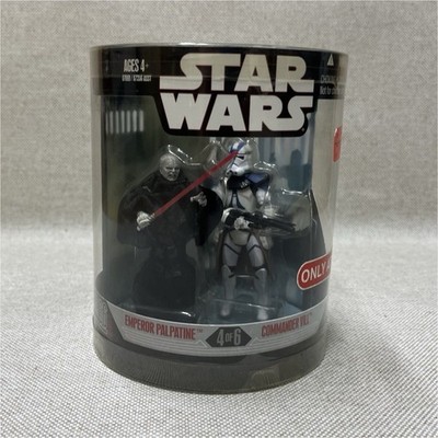 Hasbro Star Wars Order 66 Emperor Palpatine & Commander Vill Action Figures 2007
