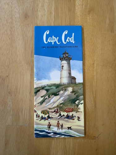 Vintage Cape Cod The Alluring Vacationland Travel Brochure Map Massachusetts