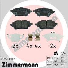ZIMMERMANN Bremsbeläge Bremsbelagsatz für Toyota Yaris P21 PA1 PH1 Corolla