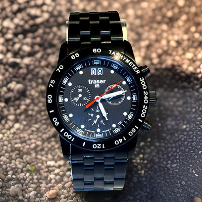 TRASER H3 CLASSIC CHRONO BIG DATE PRO BLUE T4004.357.37.01 Black
