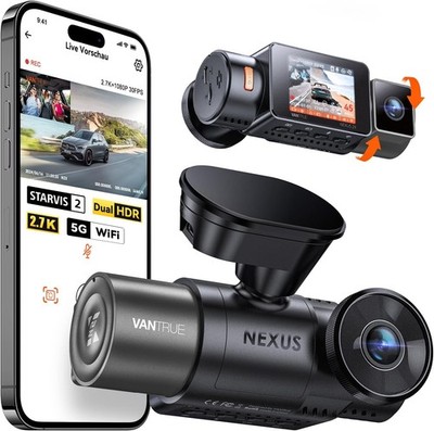 VANTRUE N2X 2 7K Dashcam Auto Vorne Innen STARVIS 2 Dual HDR