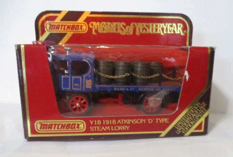 Vintage Matchbox MOY Bass & Co 1918 Atkinson Steam Truck  4 inch Diecast w/Box - Image 2 of 4