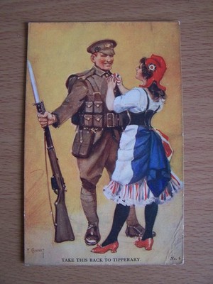 H Canivet Vintage Postkarte Take This Back To Tipperary Soldier & Woman No 6