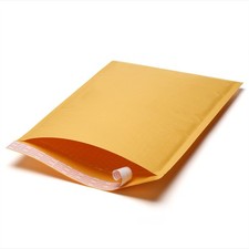The Boxery 8.5 x14.5 Kraft Bubble Mailers 100 8.5x14.5'' 100 PACK , yellow