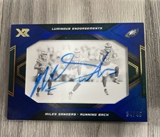 2019 Panini XR - Luminous Endorsements Miles Sanders #LE-MS Blue /49 (AU, RC)