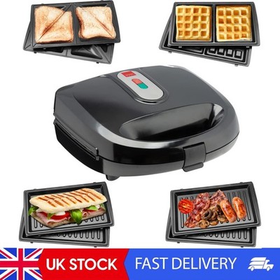 Sensio Home Multifunktionales 3 in 1 Waffeleisen, Sandwich-Toaster mit tiefer Füllung,